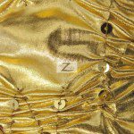 Crunchy Foil Sequin Poly Spandex Fabric Gold