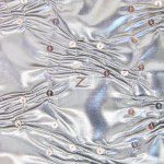 Crunchy Foil Sequin Poly Spandex Fabric Silver