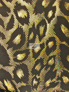 Cheetah Nylon Spandex Fabric Gold