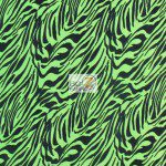 Zebra Stretch Spandex Fabric Neon Green