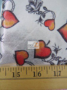 Desert Rose Foil Spandex Decorative Fabric Measurement