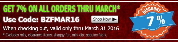 March 2016 Spandex Fabric Discount