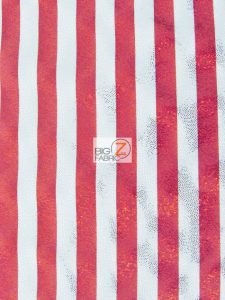 American Holomist Stripes Spandex Fabric Red