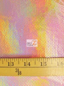 Holographic Dotted 70's Spandex Fabric Measurement